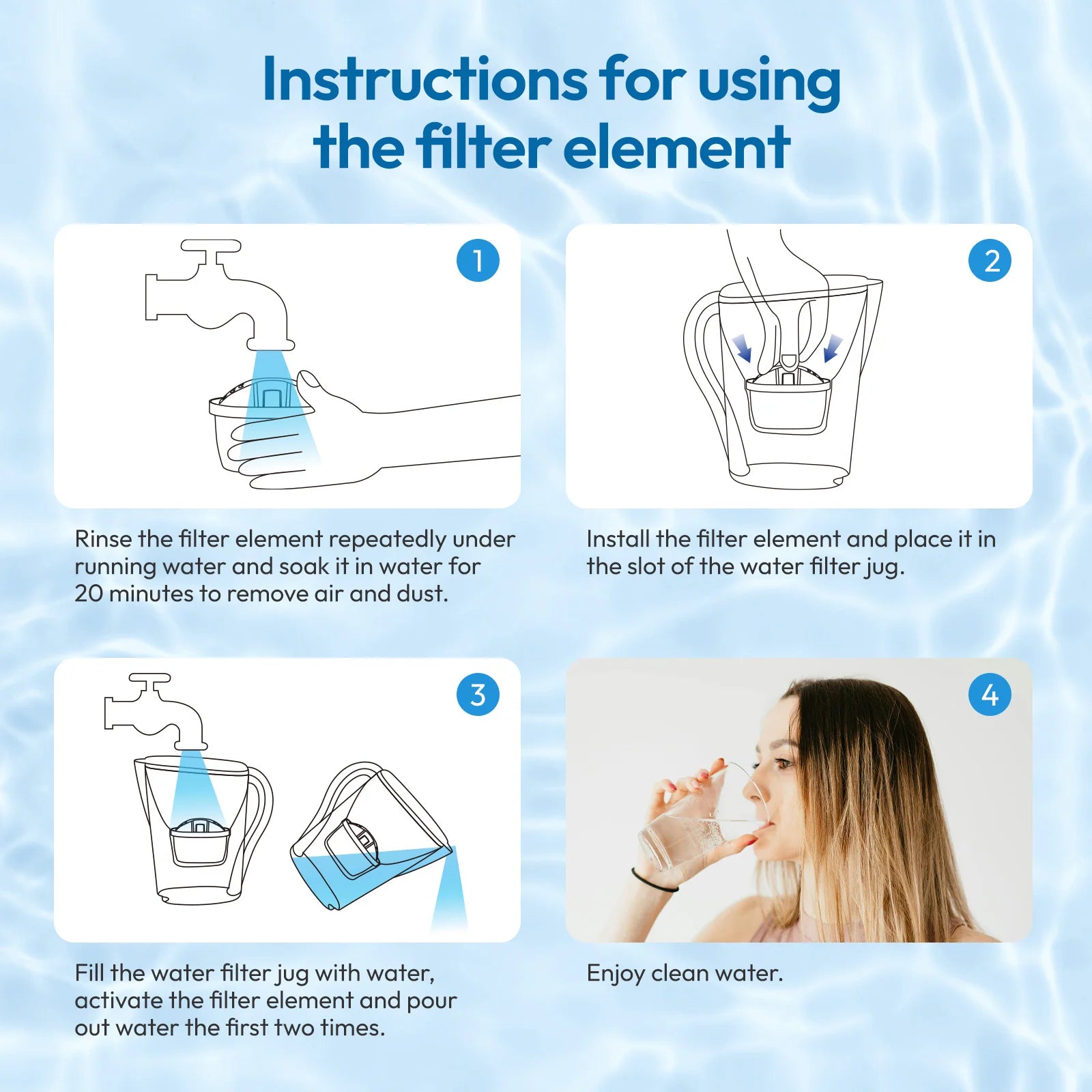 Reimol Replacement Water Filter Cartridge Compatible With BRITA MAXTRA+ (12-Pack)